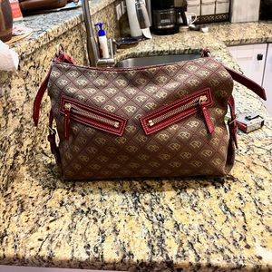 Dooney & Bourke Brown and Red Shoulder Bag